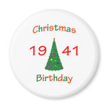 1941 Christmas Birthday Magnets