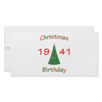 1941 Christmas Birthday Picture Card