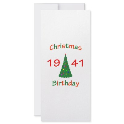 1941 Christmas Birthday Custom Rack Card by christmasbirthday911