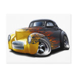 1941 Willys Black-Flames Car Post Cards