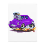 1941 Willys Purple Car Postcard