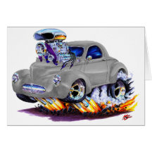1941 Willys Silver Car Card