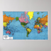 1942 Map of the World Poster