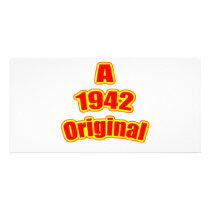 1942 Original Red Personalised Photo Card