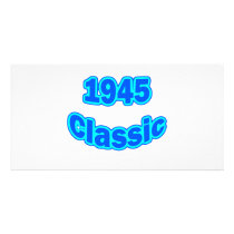 1945 Classic Blue Photo Greeting Card