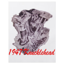 1947 Knucklehead Engine Flyer Design