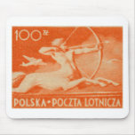 1948 100 zt Polish Airmail Stamp Mousepad