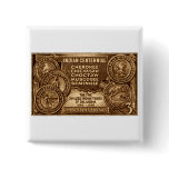 1948 Oklahoma Indian Centennial Stamp Pinback Button