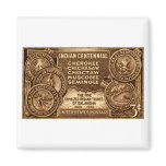 1948 Oklahoma Indian Centennial Stamp Refrigerator Magnets
