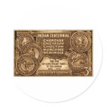 1948 Oklahoma Indian Centennial Stamp Sticker