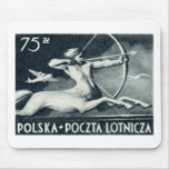1948 Polish 75z Air Mail Postage Stamp Mouse Pad