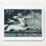 1948 Polish 75z Air Mail Postage Stamp Mouse Pad