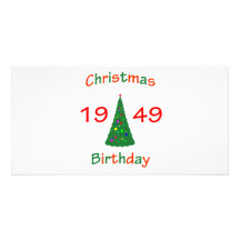 1949 Christmas Birthday Picture Card