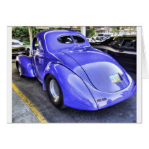 1949 Willys Coupe Streetrod at the Drive In Greeting Cards