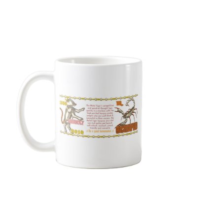 1950 2010 Chinese metal tiger born in Scorpio Coffee Mug