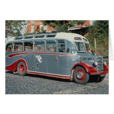 1950 Bedford duple-bodied ""Vista"" of Classic Coa Greeting Cards by transports