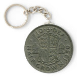 1950 British Half Crown keychain