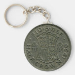 1950 British Half Crown keychain