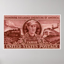 1950 Casey Jones Railroad Stamp