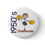 1950’s Cheerleader Stick Figure Pinback Buttons