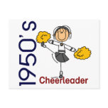 1950’s Cheerleader Stick Figure postcards