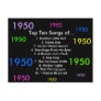 1950 Songs Postcards
