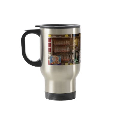 1950's - A 1950's Diner Coffee Mugs by suburbanscenes