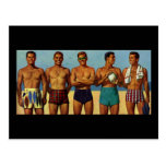 1950s Beach Dudes Post Cards
