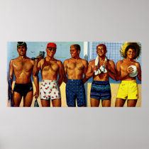 1950s Beach Dudes Print
