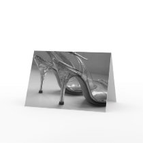1950's Carved Lucite Heels Greeting or Note Card