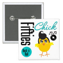 1950s Chick Pinback Buttons