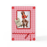 1950s cowgirl pin up greetings card