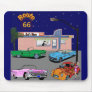 1950s Diner Route 66 and Vintage Cars Mousepads