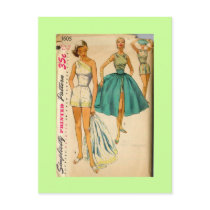 1950s fashion postcard