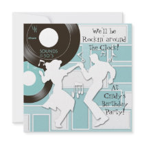 1950's Theme Birthday Party Invitations