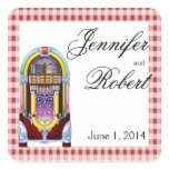 1950s Vintage Jukebox Envelope Seal Stickers