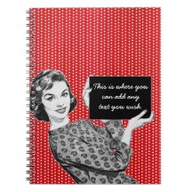 1950s Woman with a Sign Note Book
