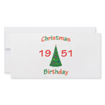 1951 Christmas Birthday Custom Photo Card