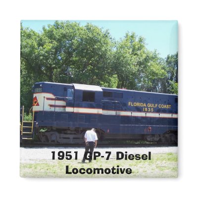 1951 GP-7 Diesel Locomotive Refrigerator Magnet by sandbar51