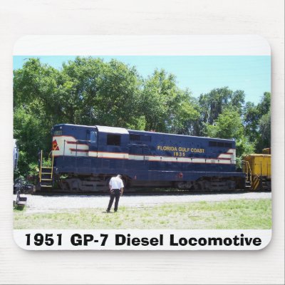 1951 GP-7 Diesel Locomotive Mouse Pad by sandbar51