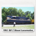 1951 GP-7 Diesel Locomotive mousepads