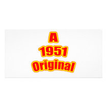 1951 Original Red Personalised Photo Card