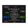 1951 Songs Postcard