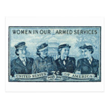 1952 Women in US Armed Services Stamp Post Card