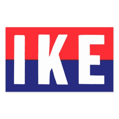 1953 Ike for President Rectangle Stickers by historicimage