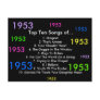 1953 Songs Post Cards