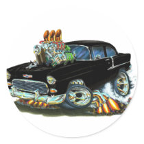 1955 Chevy150-210 Black Car Stickers