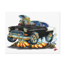 1955 Chevy Belair Black Car Post Cards