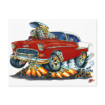1955 Chevy Belair Maroon Car Post Cards