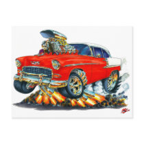 1955 Chevy Belair Red Car Postcards